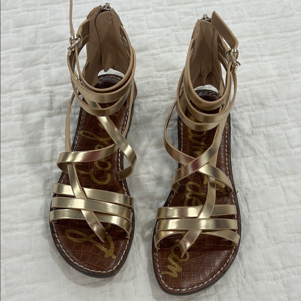 Sam Edelman Gold Strappy Sandals